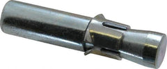 Wej-It - 1" Diam, 1" Drill, 4-5/8" OAL, 1/2" Min Embedment Drop-In Concrete Anchor - 12L14 Steel, Zinc-Plated Finish, Hex Nut Head, Hex Drive, 1-23/32" Thread Length - Exact Tool & Supply