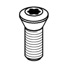 Kennametal - Torx Lock Screw for Indexables - M6x1 Thread, For Use with Clamps & Wedges - Exact Tool & Supply