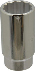 Proto - 1-3/8", 1/2" Drive, Deep Hand Socket - 12 Points, 3-1/2" OAL, Chrome Finish - Exact Tool & Supply