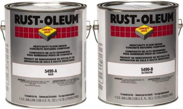 Rust-Oleum - 2 Gal Floor Repair - Gray, 12.5 Sq Ft/Gal at 1/8" Coverage - Exact Tool & Supply