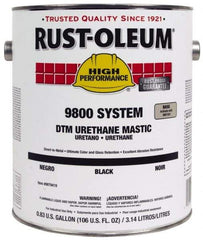 Rust-Oleum - 1 Gal Gloss Silver Gray Urethane Mastic - 162 to 274 Sq Ft/Gal Coverage, <340 g/L VOC Content, Direct to Metal - Exact Tool & Supply