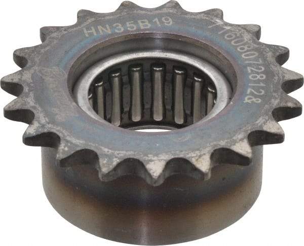 Browning - 2.47" Outside Diam, Steel, Chain Idler Sprocket - Chain Size 35 - Exact Tool & Supply