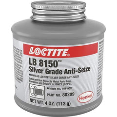 Loctite - 4 oz Can High Temperature Anti-Seize Lubricant - Silver Colored, 1,600°F, Silver Colored, Water Resistant - Exact Tool & Supply