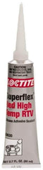 Loctite - 80 mL Tube Red RTV Silicone Joint Sealant - 30 min Tack Free Dry Time, 24 hr Full Cure Time, Series 135 - Exact Tool & Supply