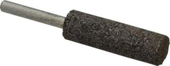 Norton - 5/8" Head Diam x 2" Thickness, W197, Cylinder End, Zirconia Alumina Mounted Point - Very Coarse Grade, 24 Grit, 24,550 RPM - Exact Tool & Supply