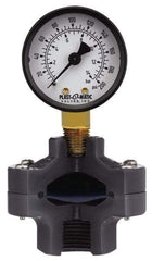 Plast-O-Matic - 15 Max psi, 2 Inch Dial Diameter, PVC Pressure Gauge Guard and Isolator - 3% Accuracy - Exact Tool & Supply