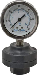 Plast-O-Matic - 60 Max psi, 2 Inch Dial Diameter, PVC Pressure Gauge Guard and Isolator - 3% Accuracy - Exact Tool & Supply