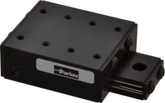 Parker - 28 Lb. Capacity, 6-32 Mount Hole, 1" Travel, Ball Bearing Slide Table - Single Axis, 8 Mounting Holes, 2" Long x 1-3/4" Wide x 3/4" High - Exact Tool & Supply