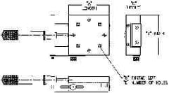Parker - 13 Kg Capacity, M4 Mount Hole, 13mm Travel, Precision Ball Bearing Table with Center Drive - Single Axis, 6 Mounting Holes, 50.8mm Long x 44.4mm Wide x 19mm High - Exact Tool & Supply