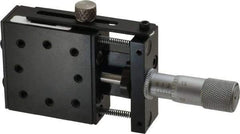 Parker - 25 Lb. Capacity, 6-32 Mount Hole, 1/2" Travel, Precision Ball Bearing Table with Center Drive - Single Axis, 8 Mounting Holes, 1-3/4" Long x 1-3/4" Wide x 3/4" High - Exact Tool & Supply