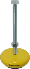 Gibraltar - 1,500 Lb Capacity, 5/8-11 Thread, Zinc Stud, Machine Socket Mount Leveling Mount - 8" Stud Length, 5" Base Diam, Elastomer Pad - Exact Tool & Supply