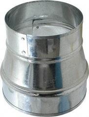 Made in USA - 6" ID Galvanized Duct Tapered Reducer without Crimp - Standard Gage, 20 Piece - Exact Tool & Supply