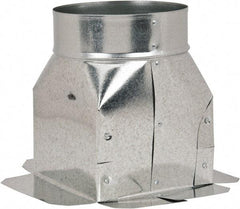 Made in USA - 6" ID Galvanized Duct Top Ceiling Box - 6" Long x 6" Wide, Standard Gage, 25 Piece - Exact Tool & Supply
