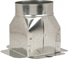 Made in USA - 6" ID Galvanized Duct Top Ceiling Box - 8" Long x 8" Wide, Standard Gage, 20 Piece - Exact Tool & Supply