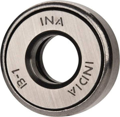 INA Bearing - 1/2" Inside x 1-7/32" Outside Diam, 5/8" Thick, Steel Ball Thrust Bearing - 5,600 Lbs. Static Capacity, 3,850 Max Pressure x Velocity - Exact Tool & Supply