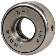 INA Bearing - 1/2" Inside x 1-7/32" Outside Diam, 9/16" Thick, Steel Ball Thrust Bearing - 5,600 Lbs. Static Capacity, 3,850 Max Pressure x Velocity - Exact Tool & Supply
