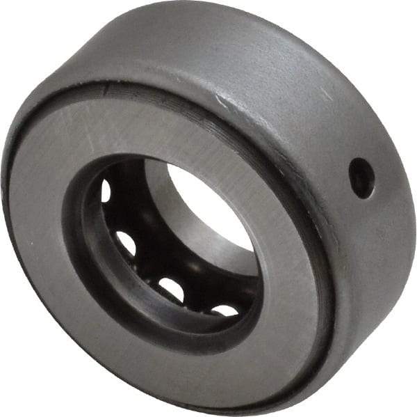 INA Bearing - 5/8" Inside x 1.344" Outside Diam, 9/16" Thick, Steel Ball Thrust Bearing - 6,700 Lbs. Static Capacity, 4,100 Max Pressure x Velocity - Exact Tool & Supply