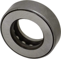INA Bearing - 1-1/16" Inside x 1.969" Outside Diam, 5/8" Thick, Steel Ball Thrust Bearing - 13,100 Lbs. Static Capacity, 6,700 Max Pressure x Velocity - Exact Tool & Supply