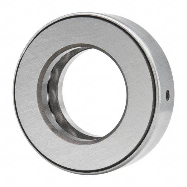 INA Bearing - 1-5/16" Inside x 2-11/32" Outside Diam, 3/4" Thick, Steel Ball Thrust Bearing - 18,800 Lbs. Static Capacity, 9,300 Max Pressure x Velocity - Exact Tool & Supply