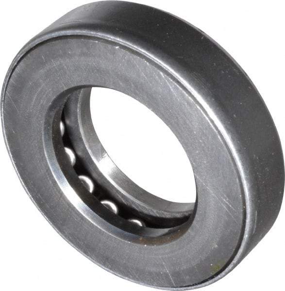 INA Bearing - 1-3/8" Inside x 2-15/32" Outside Diam, 5/8" Thick, Steel Ball Thrust Bearing - 16,600 Lbs. Static Capacity, 7,300 Max Pressure x Velocity - Exact Tool & Supply