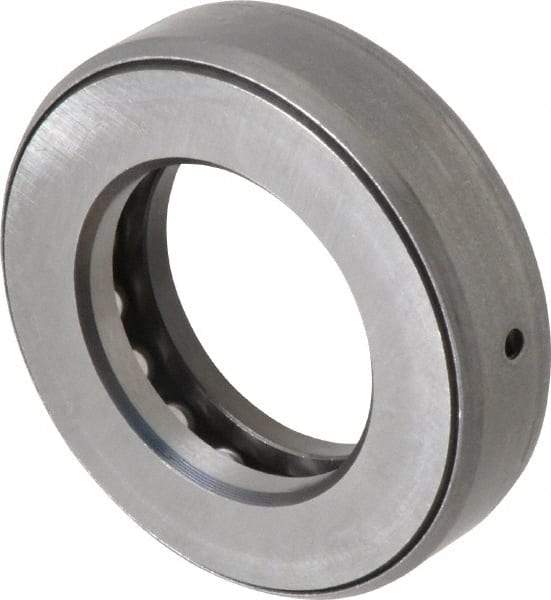 INA Bearing - 1-7/16" Inside x 2-15/32" Outside Diam, 5/8" Thick, Steel Ball Thrust Bearing - 16,600 Lbs. Static Capacity, 7,300 Max Pressure x Velocity - Exact Tool & Supply