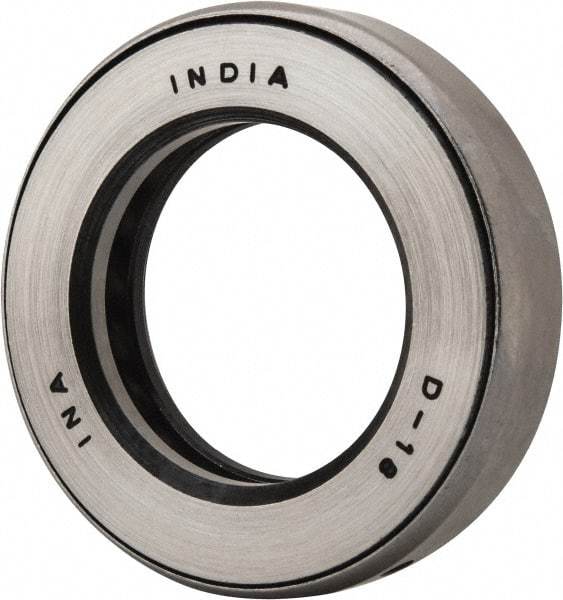 INA Bearing - 1-9/16" Inside x 2-19/32" Outside Diam, 5/8" Thick, Steel Ball Thrust Bearing - 18,300 Lbs. Static Capacity, 7,700 Max Pressure x Velocity - Exact Tool & Supply