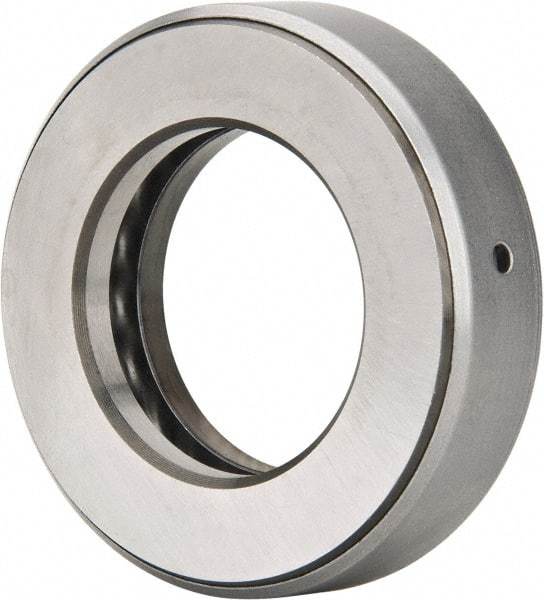 INA Bearing - 1-7/8" Inside x 3-7/32" Outside Diam, 13/16" Thick, Steel Ball Thrust Bearing - 27,500 Lbs. Static Capacity, 10,800 Max Pressure x Velocity - Exact Tool & Supply