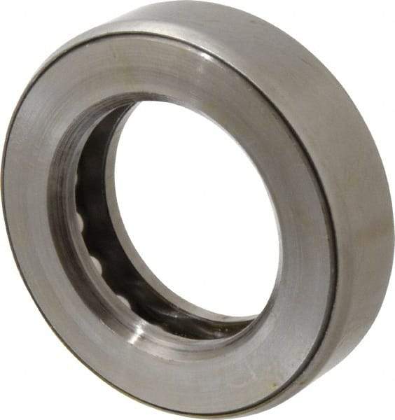 INA Bearing - 2" Inside x 3-11/32" Outside Diam, 7/8" Thick, Steel Ball Thrust Bearing - 32,500 Lbs. Static Capacity, 13,400 Max Pressure x Velocity - Exact Tool & Supply