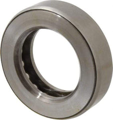 INA Bearing - 2" Inside x 3-11/32" Outside Diam, 7/8" Thick, Steel Ball Thrust Bearing - 32,500 Lbs. Static Capacity, 13,400 Max Pressure x Velocity - Exact Tool & Supply