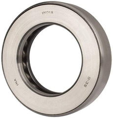 INA Bearing - 2-5/8" Inside x 4.344" Outside Diam, 1" Thick, Steel Ball Thrust Bearing - 49,000 Lbs. Static Capacity, 18,100 Max Pressure x Velocity - Exact Tool & Supply