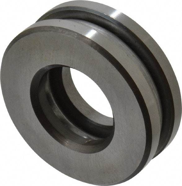 INA Bearing - 7/8" Inside x 1-27/32" Outside Diam, 5/8" Thick, Steel Ball Thrust Bearing - 6,700 Lbs. Static Capacity, 3,750 Max Pressure x Velocity - Exact Tool & Supply