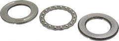 INA Bearing - 2" Inside x 3-11/32" Outside Diam, 13/16" Thick, Steel Ball Thrust Bearing - 22,600 Lbs. Static Capacity, 9,200 Max Pressure x Velocity - Exact Tool & Supply
