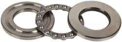 INA Bearing - 2-3/16" Inside x 3-19/32" Outside Diam, 13/16" Thick, Steel Ball Thrust Bearing - 22,600 Lbs. Static Capacity, 9,000 Max Pressure x Velocity - Exact Tool & Supply