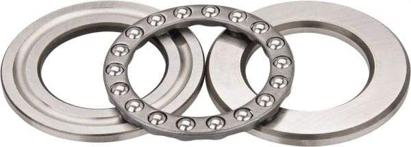 INA Bearing - 2-1/4" Inside x 3-23/32" Outside Diam, 13/16" Thick, Steel Ball Thrust Bearing - 22,600 Lbs. Static Capacity, 9,000 Max Pressure x Velocity - Exact Tool & Supply