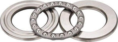 INA Bearing - 2-1/4" Inside x 3-23/32" Outside Diam, 13/16" Thick, Steel Ball Thrust Bearing - 22,600 Lbs. Static Capacity, 9,000 Max Pressure x Velocity - Exact Tool & Supply