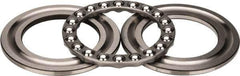 INA Bearing - 3" Inside x 4-23/32" Outside Diam, 1" Thick, Steel Ball Thrust Bearing - 44,500 Lbs. Static Capacity, 16,600 Max Pressure x Velocity - Exact Tool & Supply