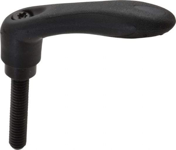 Gibraltar - 5/16-18, 0.53" Hub Diam, Thermoplastic Elastomer Adjustable Clamping Handle - 1.57" Stud Length - Exact Tool & Supply