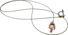 Hubbell Workplace - 19 AWG, 10 Ft., Alligator Clip, C-Clamp, Grounding Cable with Clamps - Noninsulated, Federal Specification A-A-59466-010 - Exact Tool & Supply