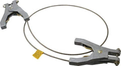 Hubbell Workplace - 19 AWG, 3 Ft., Hand Clamp, Grounding Cable with Clamps - Noninsulated, Includes 2 Hand Clamps - Exact Tool & Supply
