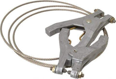 Hubbell Workplace - 19 AWG, 5 Ft., Hand Clamp, Grounding Cable with Clamps - Noninsulated, Includes 2 Hand Clamps - Exact Tool & Supply