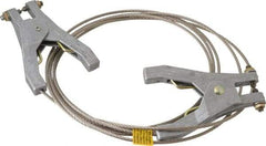 Hubbell Workplace - 19 AWG, 10 Ft., Hand Clamp, Grounding Cable with Clamps - Noninsulated, Includes 2 Hand Clamps - Exact Tool & Supply