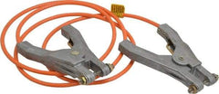 Hubbell Workplace - 19 AWG, 5 Ft., Hand Clamp, Grounding Cable with Clamps - Orange, Includes 2 Hand Clamps - Exact Tool & Supply