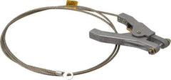 Hubbell Workplace - 19 AWG, 5 Ft., Hand Clamp, Terminal, Grounding Cable with Clamps - Noninsulated - Exact Tool & Supply