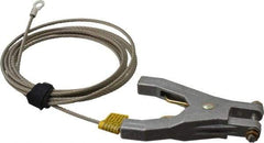 Hubbell Workplace - 19 AWG, 10 Ft., Hand Clamp, Terminal, Grounding Cable with Clamps - Noninsulated - Exact Tool & Supply