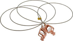 Hubbell Workplace - 19 AWG, 10 Ft., Alligator Clip, Grounding Cable with Clamps - Noninsulated, Includes 2 Alligator Clips, Federal Specification A-A-59466-010 - Exact Tool & Supply