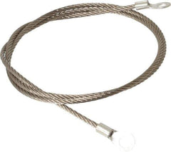 Hubbell Workplace - 19 AWG, 3 Ft., Terminal, Grounding Cable with Clamps - Noninsulated, Includes (2) 1/4 Inch Terminals - Exact Tool & Supply