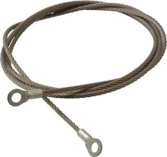 Hubbell Workplace - 19 AWG, 5 Ft., Terminal, Grounding Cable with Clamps - Noninsulated, Includes (2) 1/4 Inch Terminals - Exact Tool & Supply