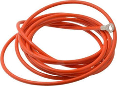 Hubbell Workplace - 19 AWG, 10 Ft., Terminal, Grounding Cable with Clamps - Orange, Includes (2) 1/4 Inch Terminals - Exact Tool & Supply