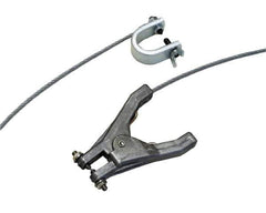 Hubbell Workplace - 19 AWG, 3 Ft., C-Clamp, Hand Clamp, Grounding Cable with Clamps - Orange - Exact Tool & Supply
