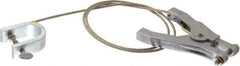 Hubbell Workplace - 19 AWG, 3 Ft., C-Clamp, Hand Clamp, Grounding Cable with Clamps - Noninsulated - Exact Tool & Supply